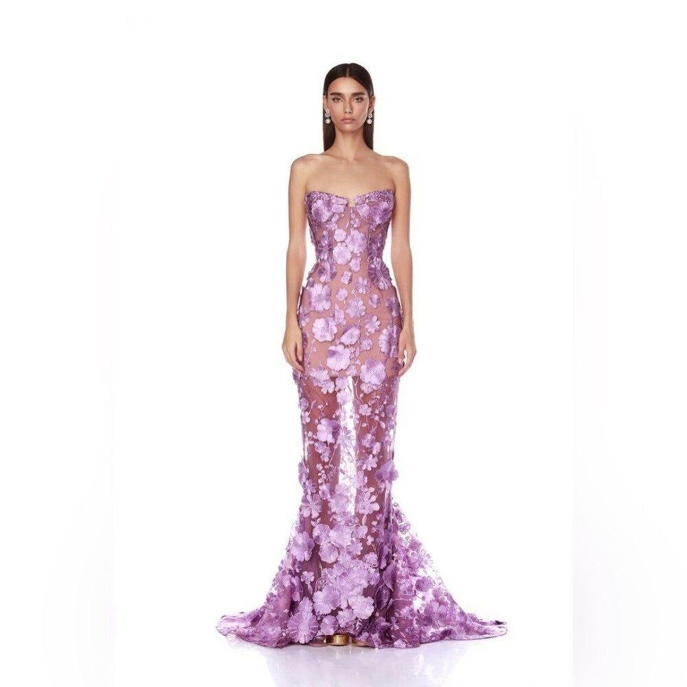 NEW Bronx and Banco JASMINE LILAC GOWN wedding dress